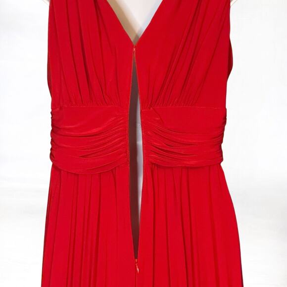 Jessica Howard Red Marilyn Dress Vintage Style Size 12 Pleated Swing Midi Y2K - Picture 9 of 10